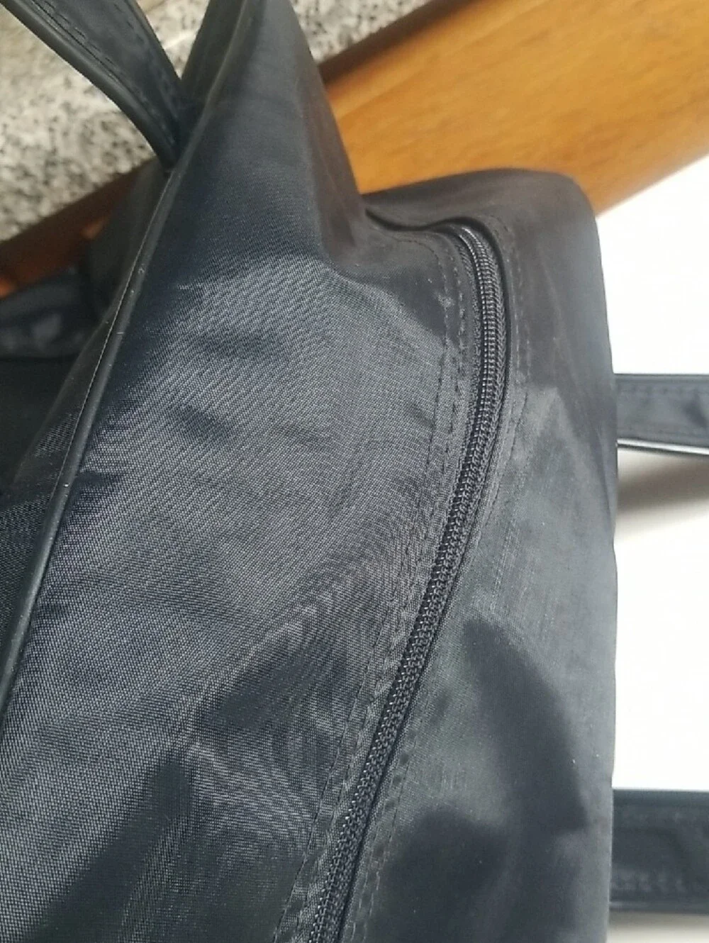 Black Men's Travel Tote Bag with Gold Logo
